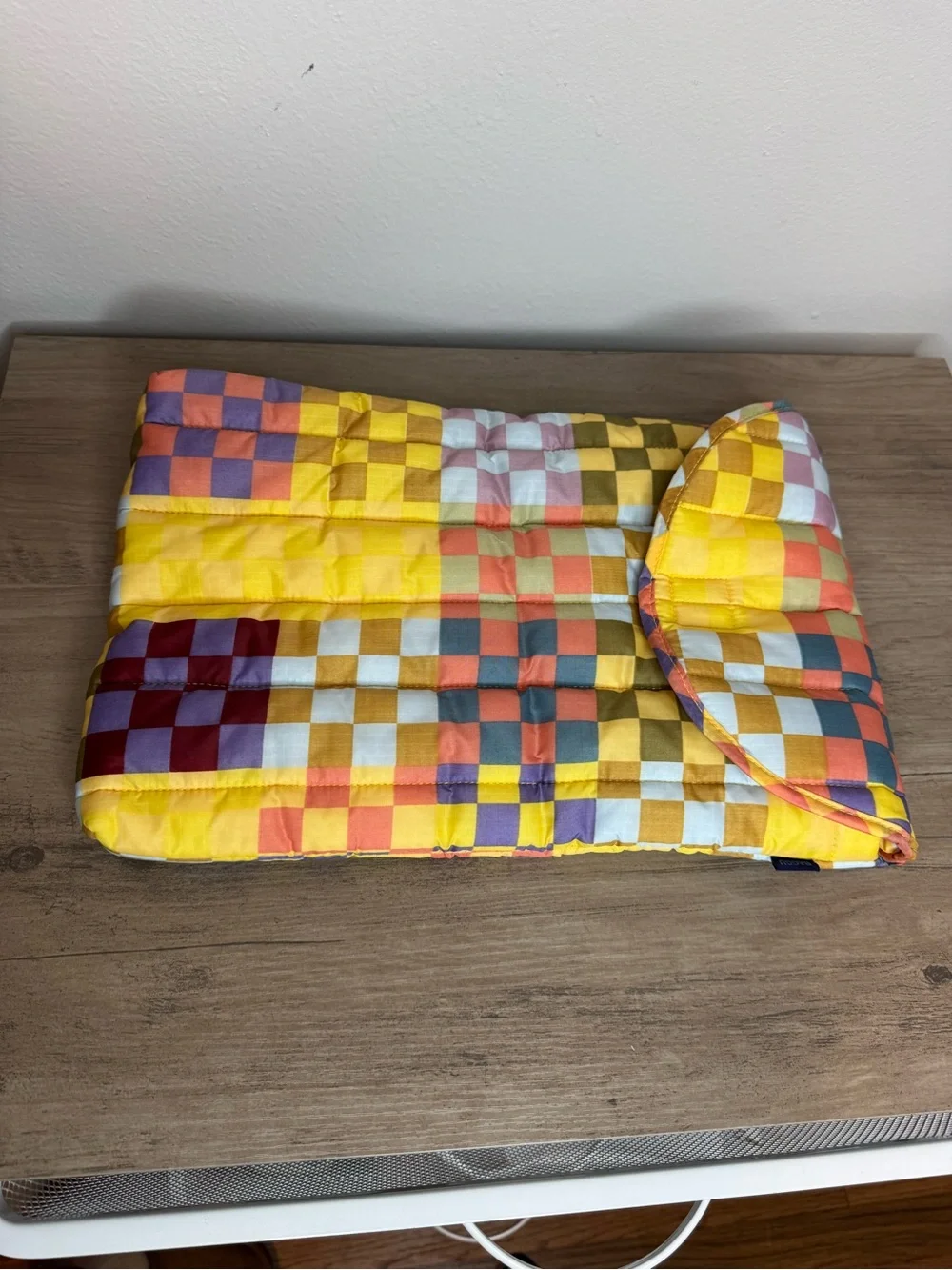 BAGGU Puffy 16” Laptop Sleeve Checkered Multi Color